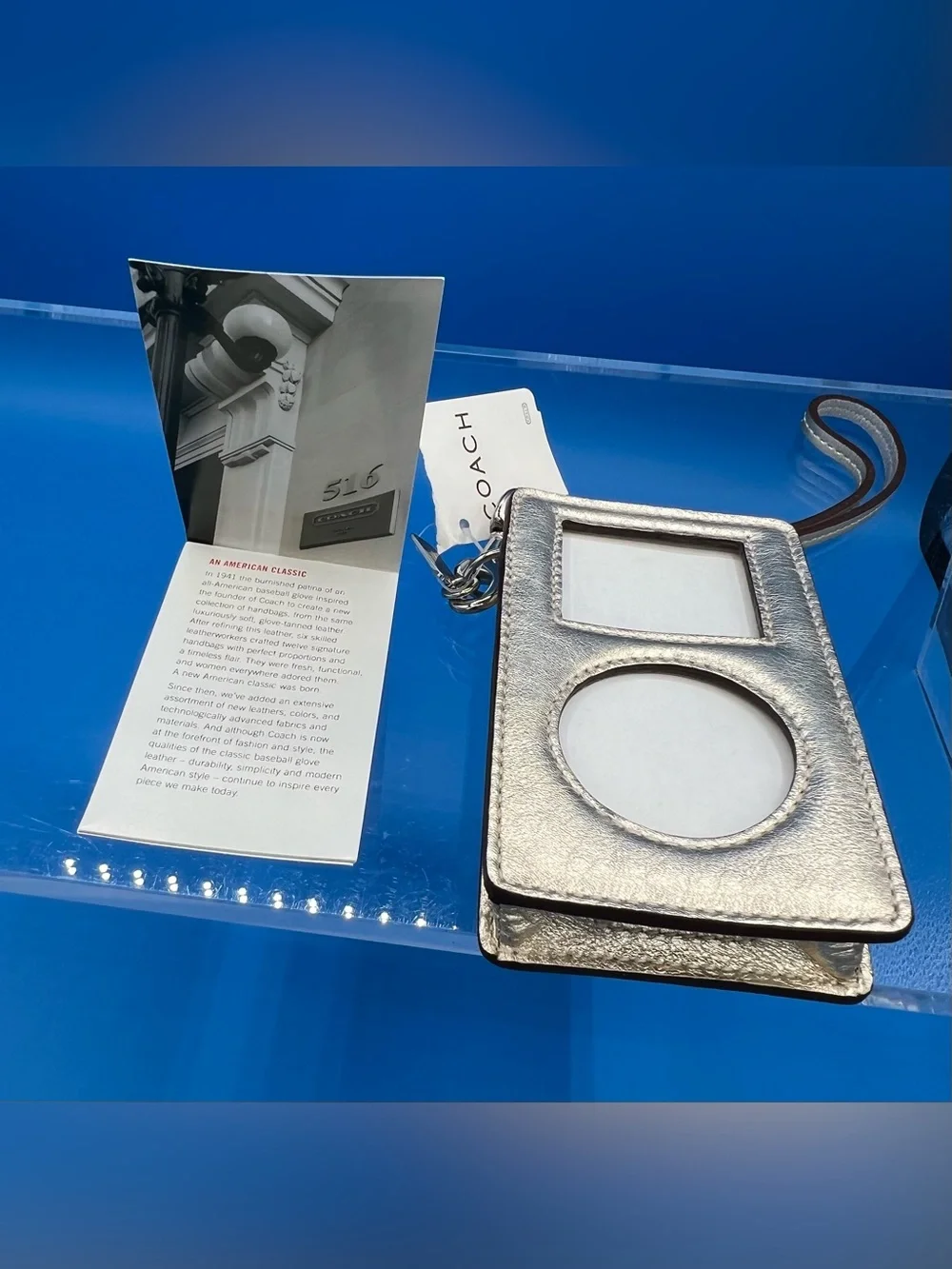 Coach Vintage Metallic Leather iPod Case, NWT